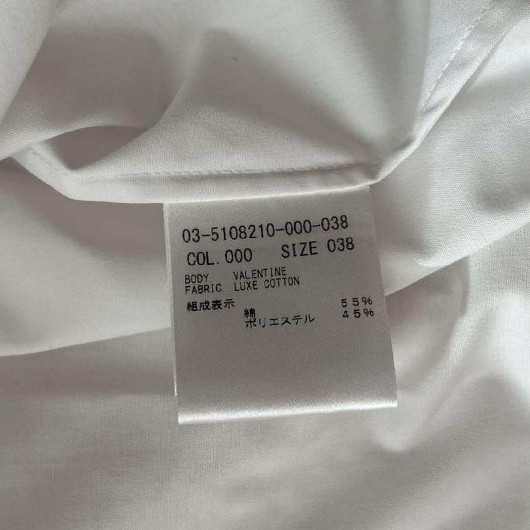 未使用　セオリーリュクスVALENTINE SHIRTフリル 白38 ブラウス