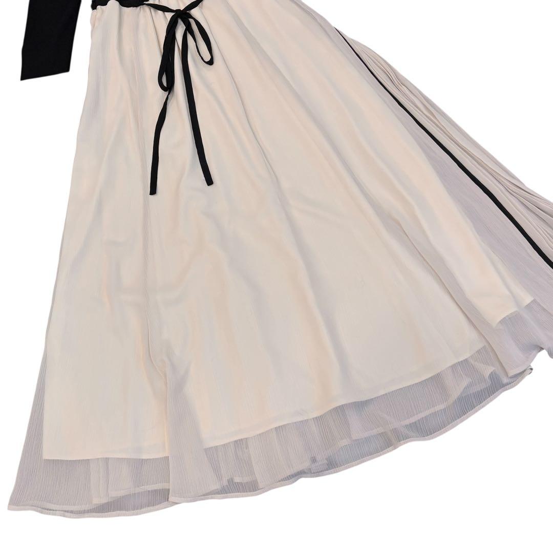 マイストラーダ ドッキングワンピース 36 リブニット プリーツ 金ボタン