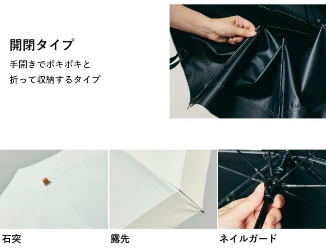 COKAGE+ 2段折傘 55cm 東レサマーシールド 日傘 グリーンホワイト