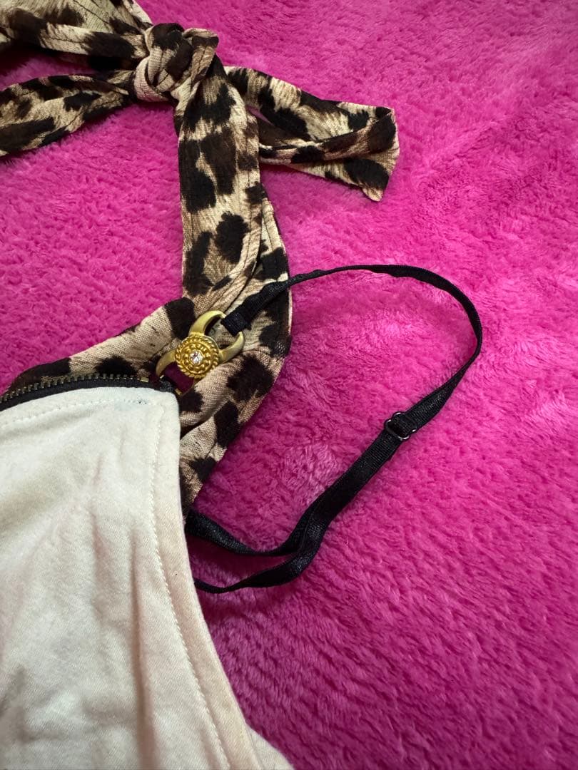ヒョウ柄キャミソール ジッパー付き