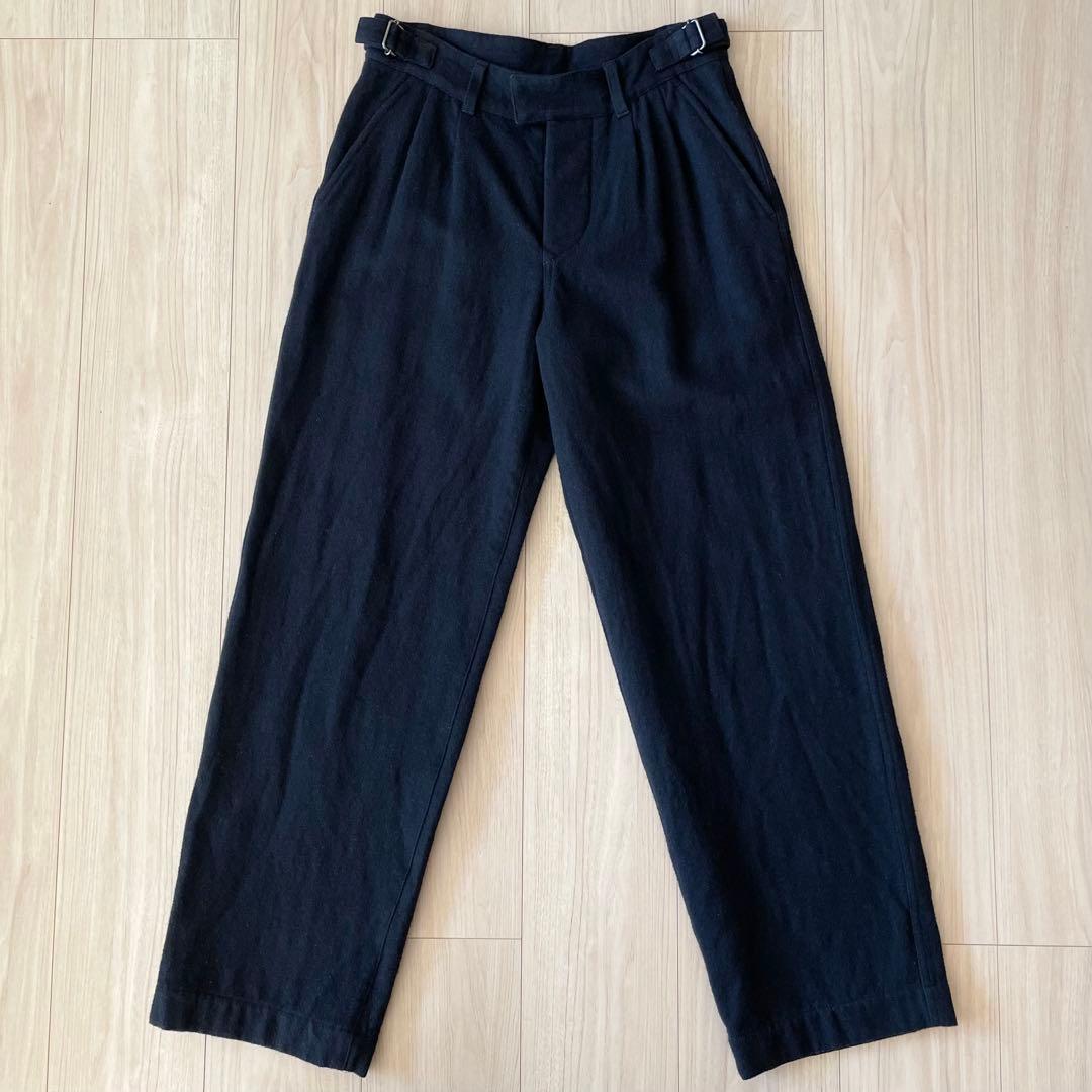 MHL. エムエイチエル マーガレットハウエル ツータックウールワイドパンツ