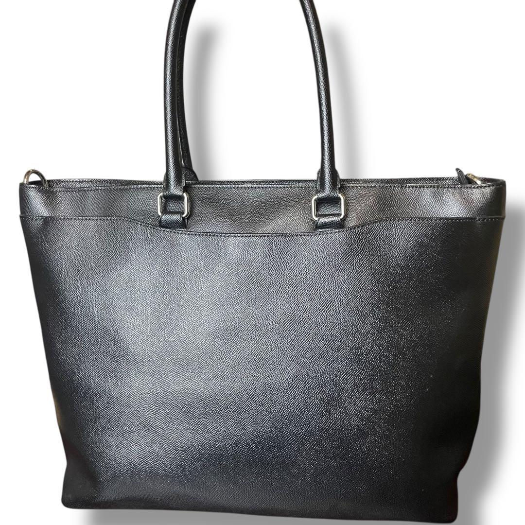 コーチ 2way ビジネスバッグ トートバッグ レザー 黒 A4可 F84630