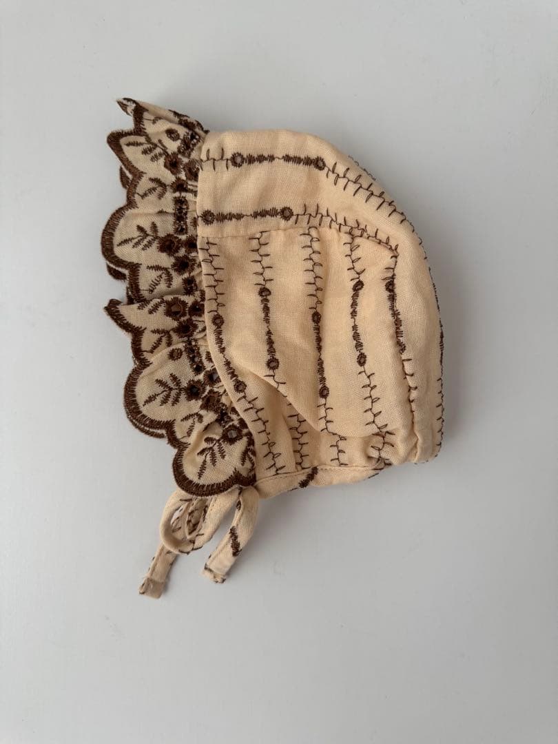 ロンパース・カバーオール Bebe organic amelia romper&bonnet 6M