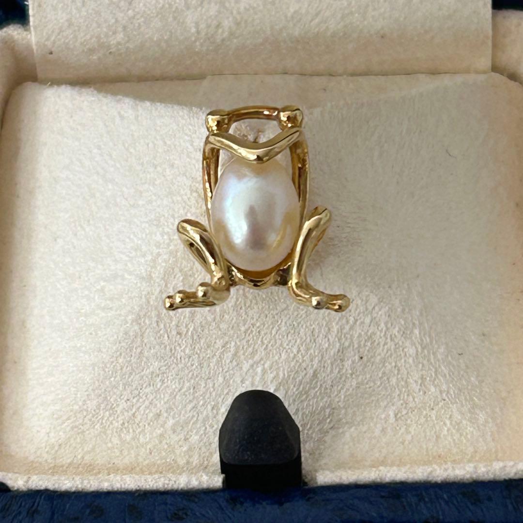 ミキモト K18 18金 タイピン ブローチ カエル フロッグ