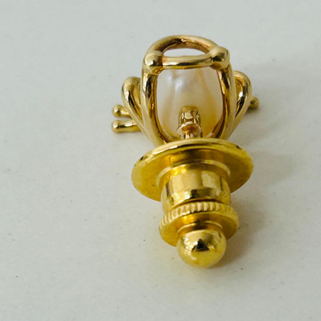 ミキモト K18 18金 タイピン ブローチ カエル フロッグ