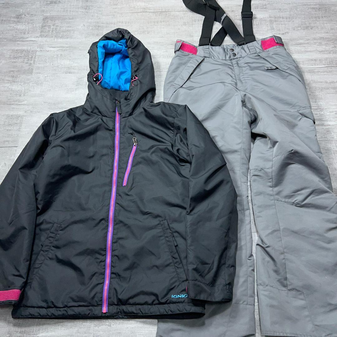 美品 IGNIO イグニオ スキーウェア レディースO スキー旅行や授業に★
