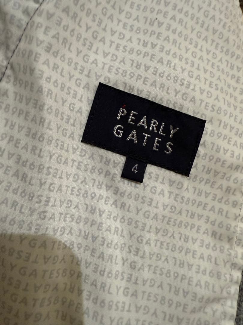 PEARLY GATES ストライプパンツ サイズ4 グレー