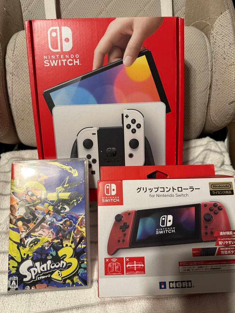 Switch 有機EL+スプラトゥーン 3 + グリップコントローラー