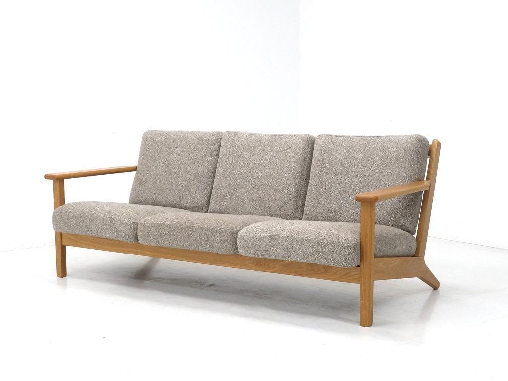 展示品　ウニコ　ヴィスカ　3人掛けソファ　オーク材　北欧　トリプルソファ