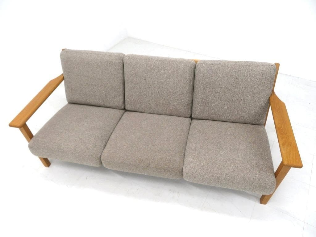 展示品　ウニコ　ヴィスカ　3人掛けソファ　オーク材　北欧　トリプルソファ