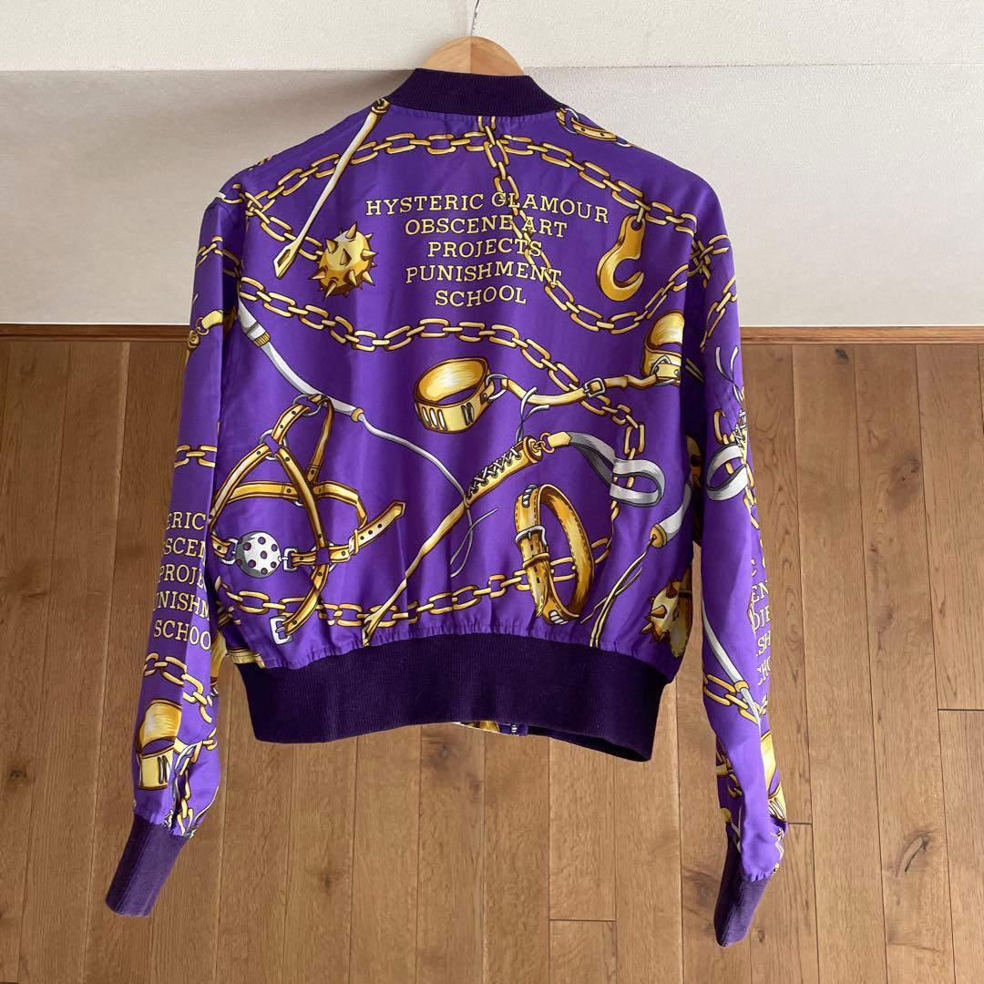 ヒステリックグラマー HYSTERIC GLAMOUR スカーフ柄ジップブルゾン