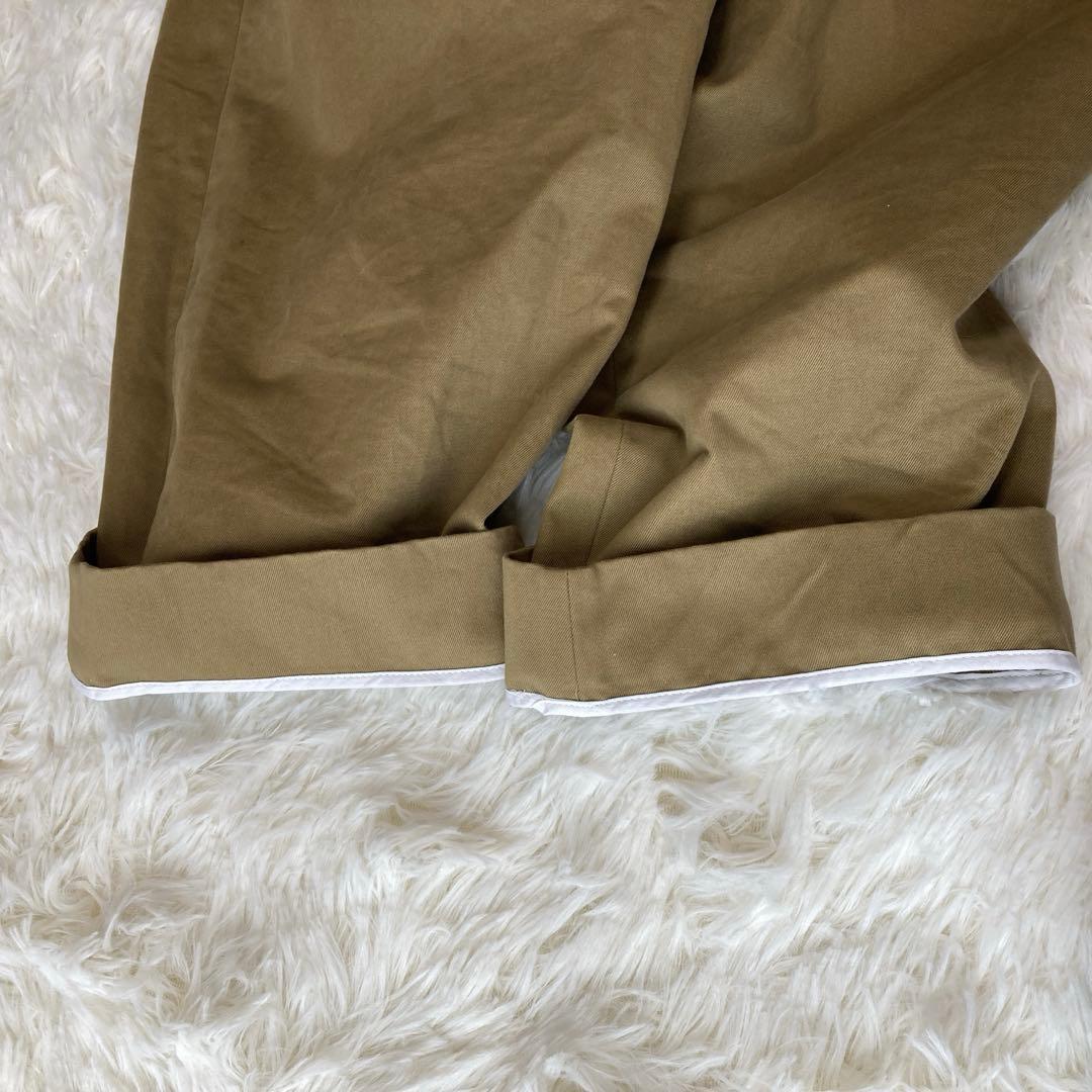 スタジオニコルソン　2タック　ワイドパンツ　ピーチコットンツイル　チノ