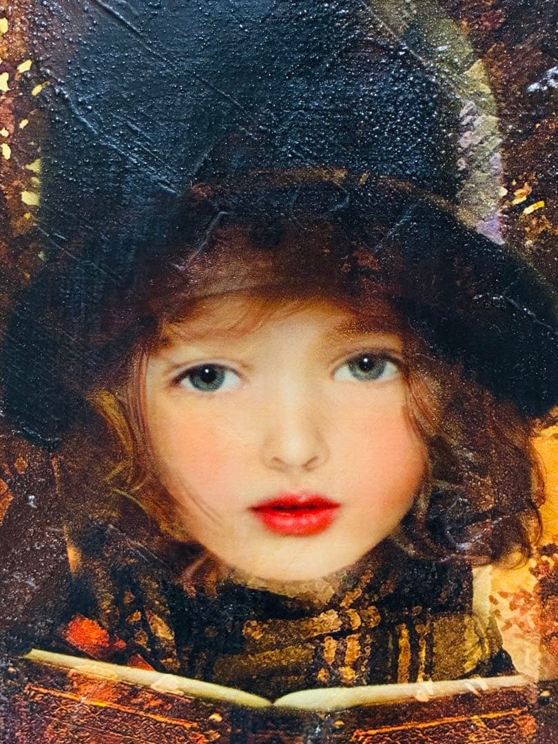 幻想世界の少女画家 横田美晴 『琥珀色の詩集』P4号 真筆作品