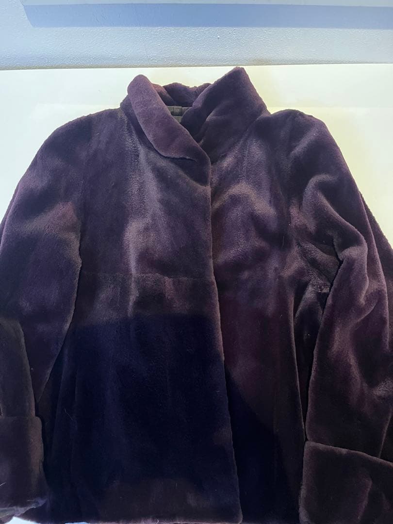 【最終値下げ】シェアードミンク　ダークパープル 毛皮コート