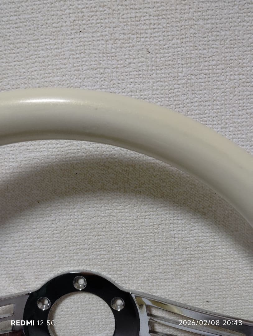 ステアリング　ホワイト　コンケーブ(当時物)