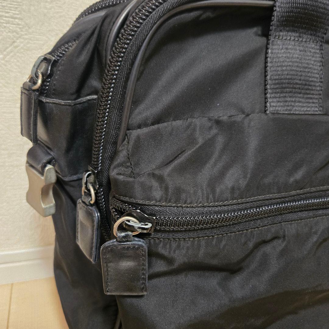 プラダ ブリーフケース ショルダー 三角ロゴ ナイロン ブラック