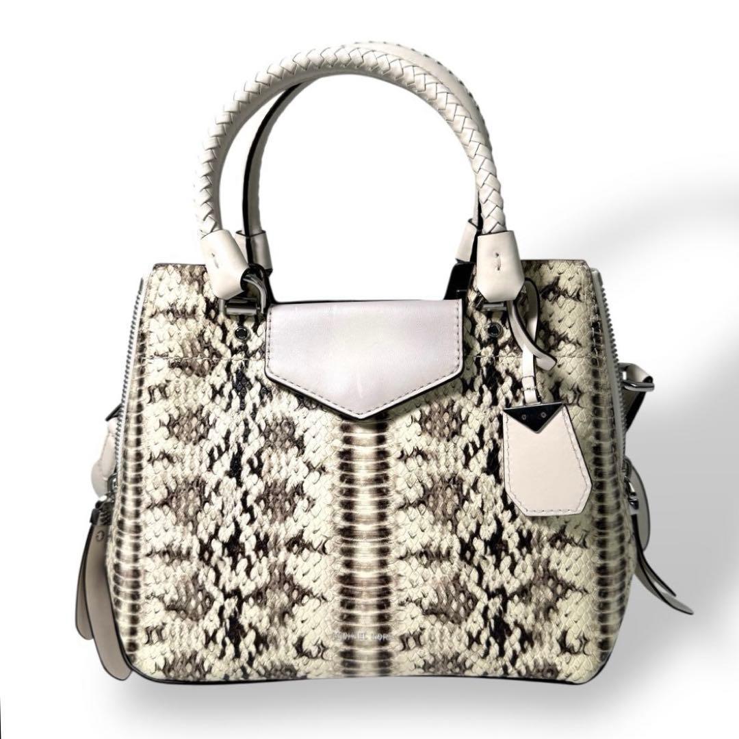 《入手困難》マイケルコース ハンドバッグ 2way パイソン柄 型押し レザー