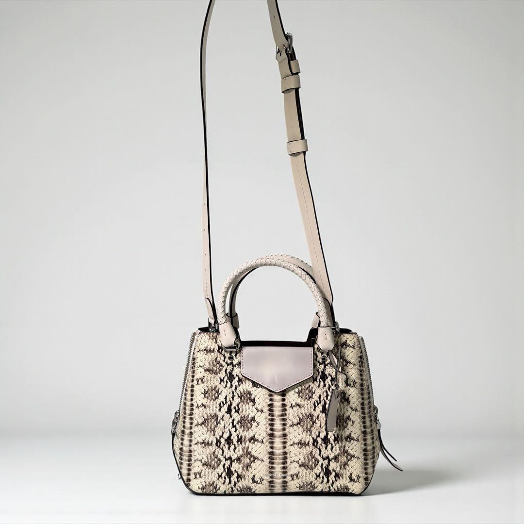 《入手困難》マイケルコース ハンドバッグ 2way パイソン柄 型押し レザー