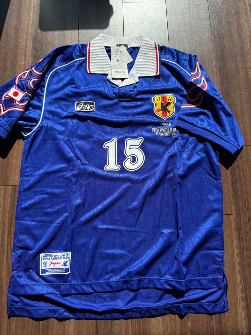 98 フランスW杯 日本代表ホームユニフォーム　森島寛晃　タグ付き