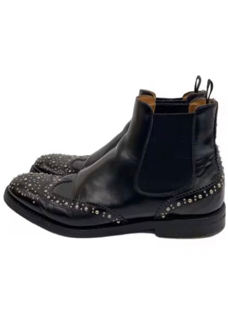Church’s スタッズ付き黒サイドゴアブーツ