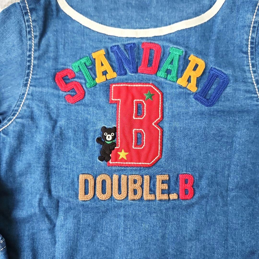 【新品】ミキハウスDOUBLE.Bベースボールデニムシャツ100cm