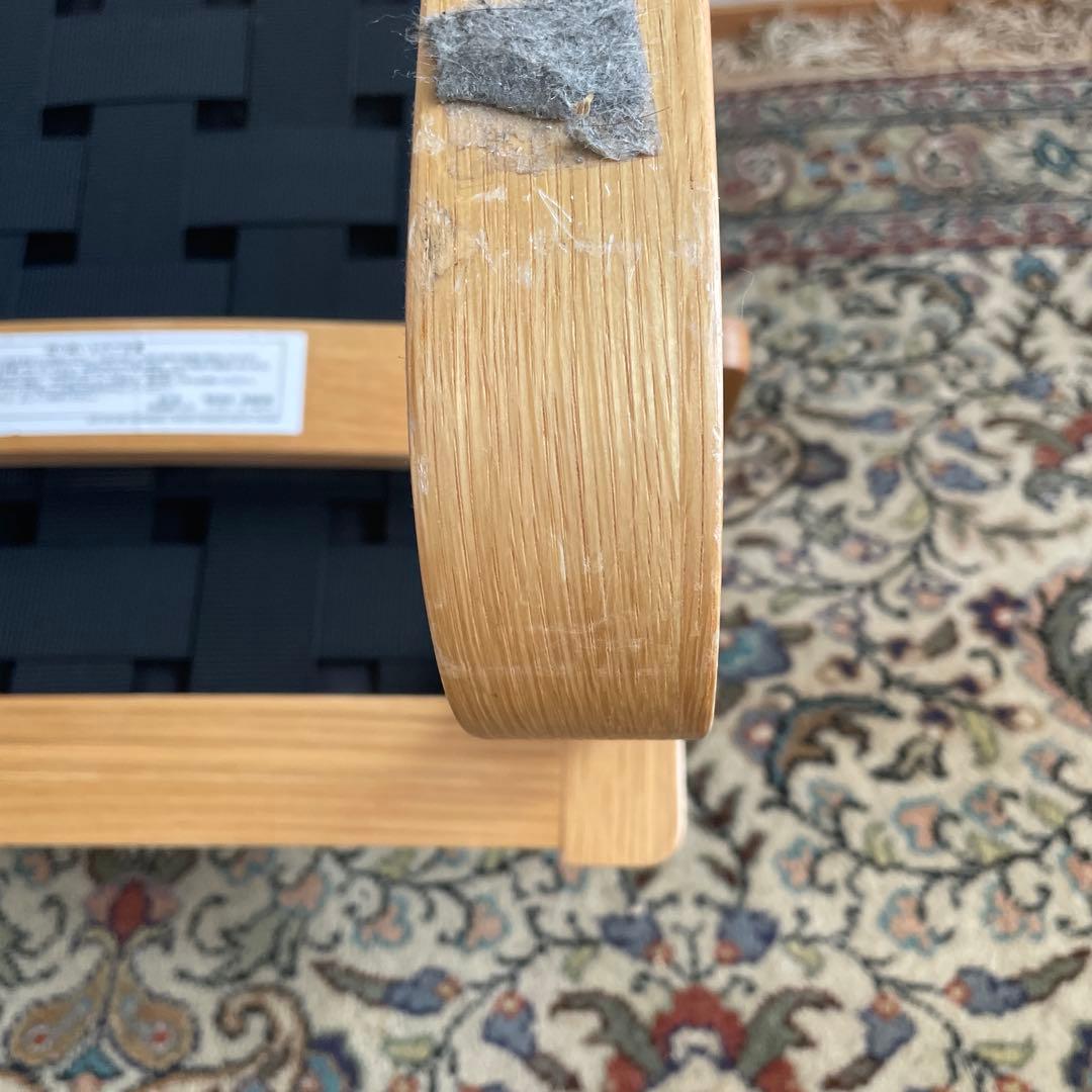 無印良品　リビングでもダイニングでもつかえるソファチェア・オーク材②