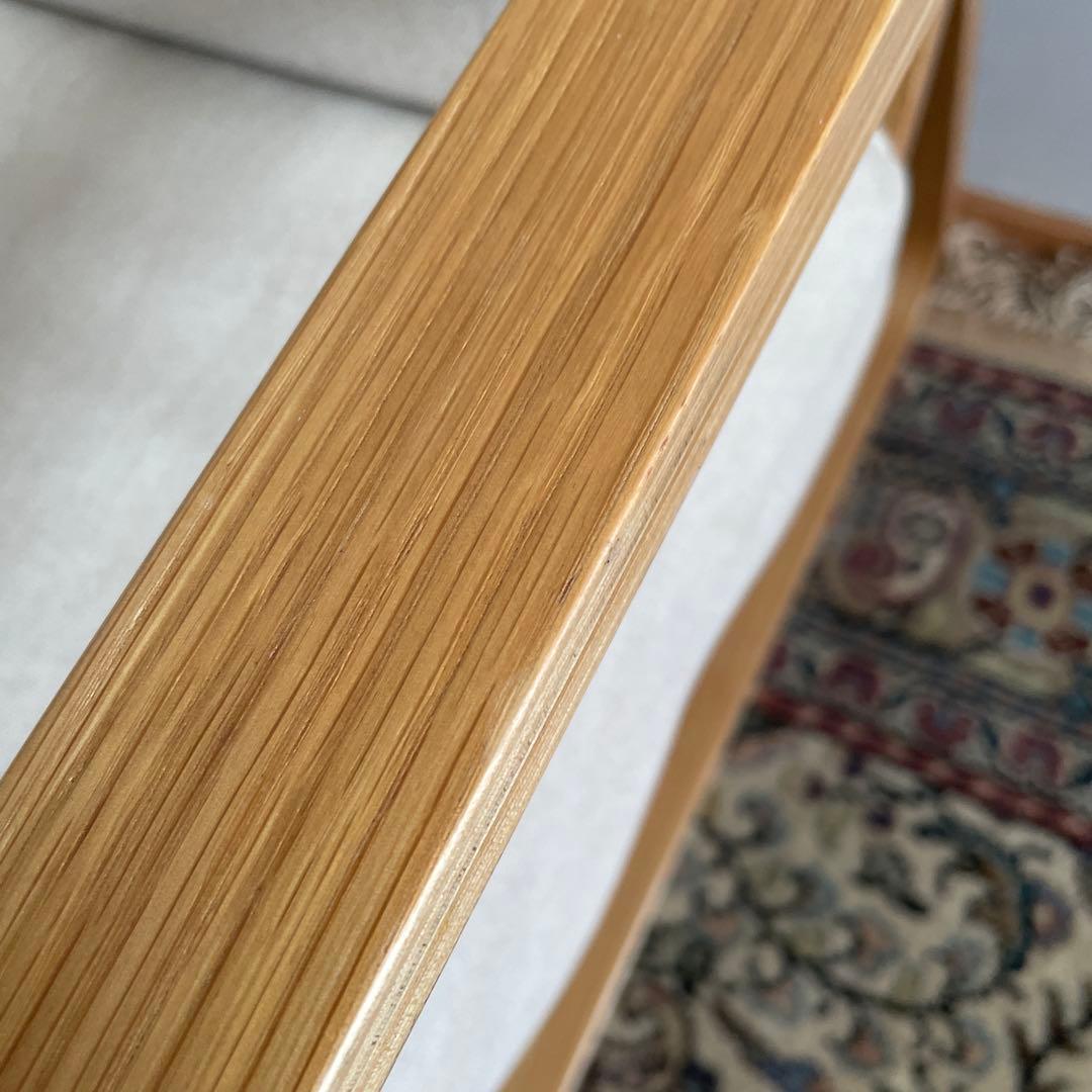 無印良品　リビングでもダイニングでもつかえるソファチェア・オーク材②