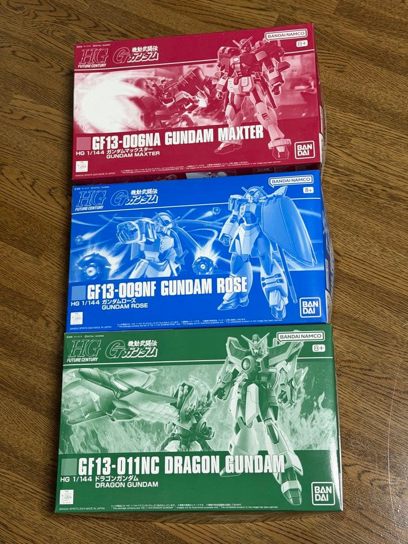 HG 1/144 ガンダムローズ 、マックスター、ドラゴンガンダム　セット