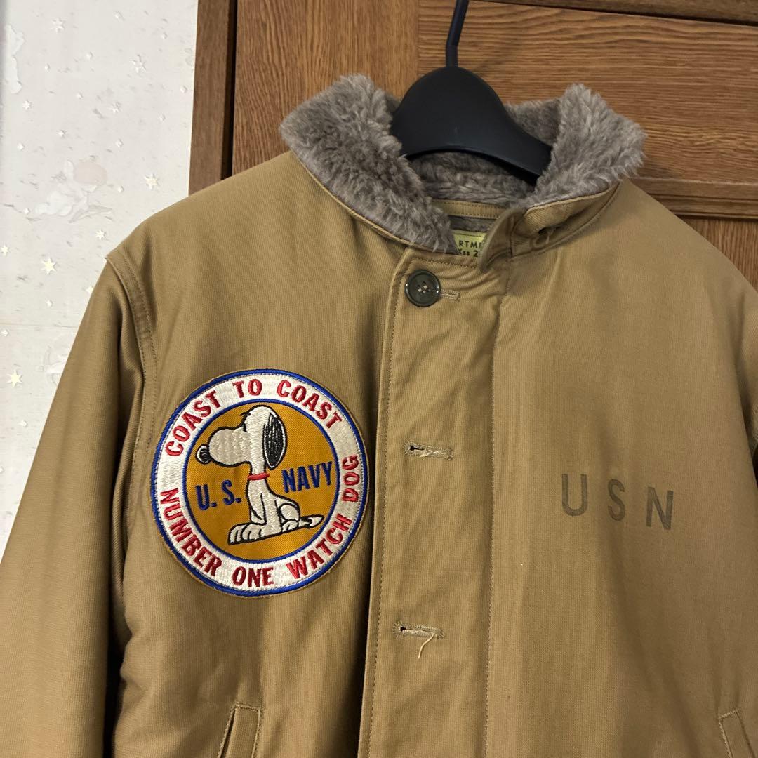 美品バズリクソンズ N-1 U.S. Navy スヌーピー ミリタリージャケット