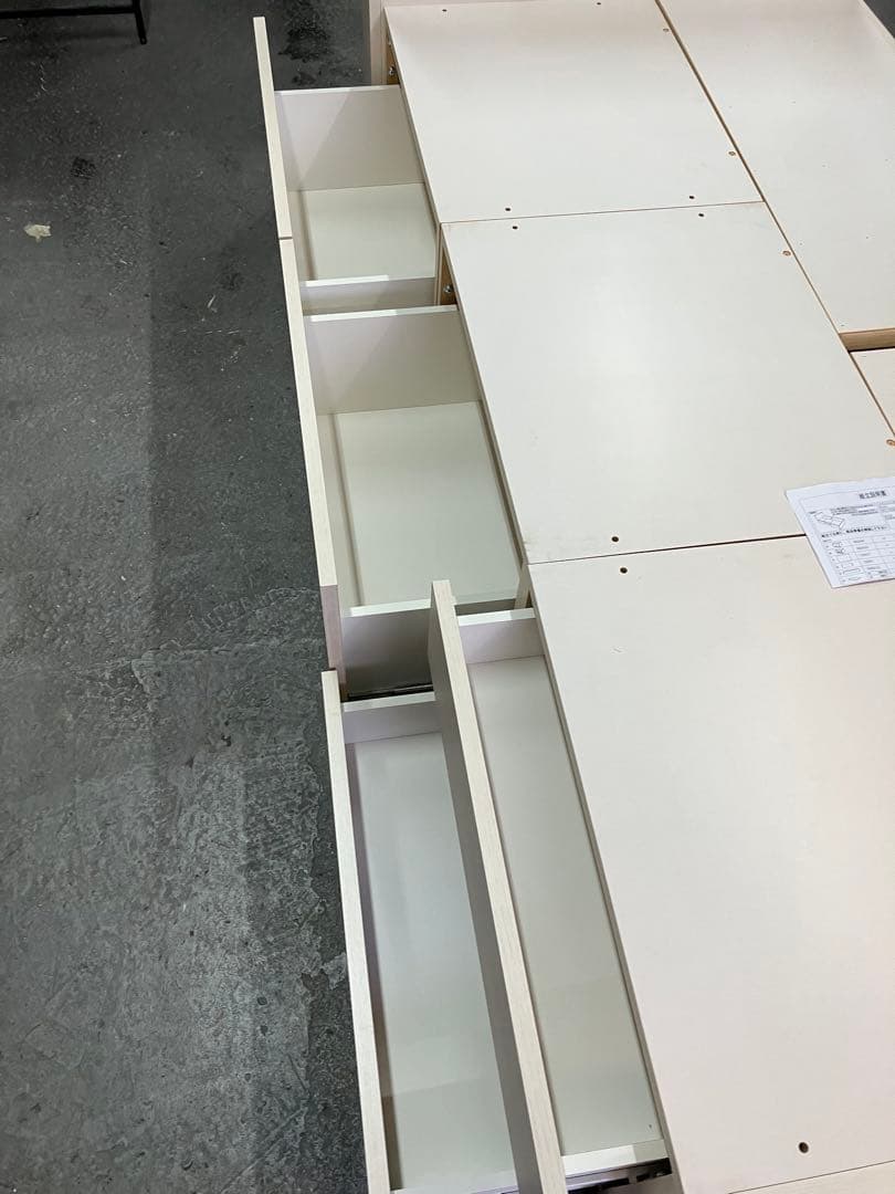 【直接引き取りのみ】ニトリ　シングルベッドフレーム ホワイト 引き出し付き