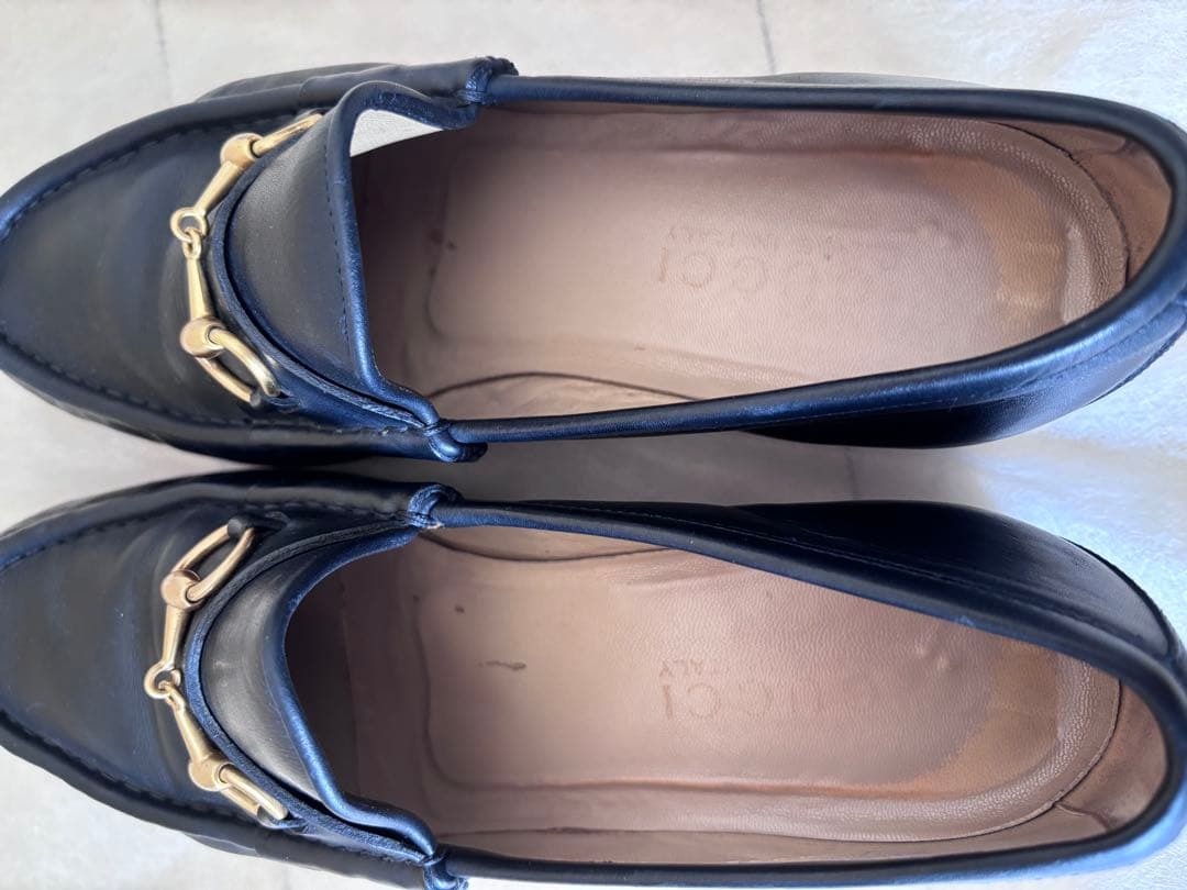 グッチGUCCI ☆ホースビットレザー ローファー 保存袋付きモカシン