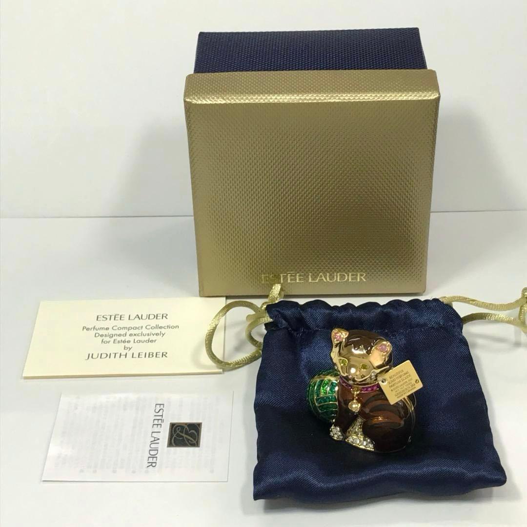 エスティローダー スワロフスキー 練り香水 キトゥン 猫 キャット cat ネコ