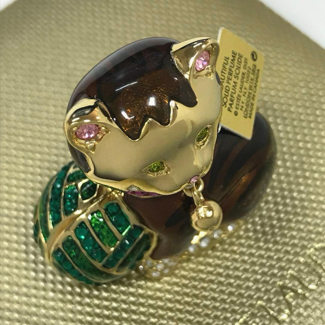 エスティローダー スワロフスキー 練り香水 キトゥン 猫 キャット cat ネコ