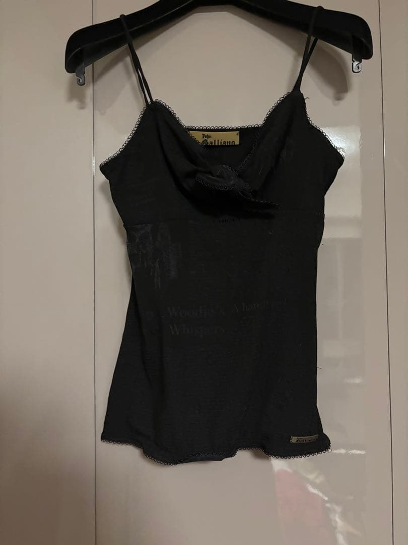 John Galliano ブラックキャミソール