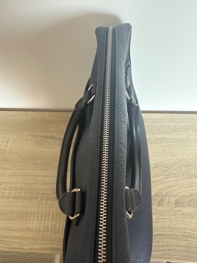 【値下げ】DUNHILL ダンヒル ネイビー レザー ビジネスバッグ