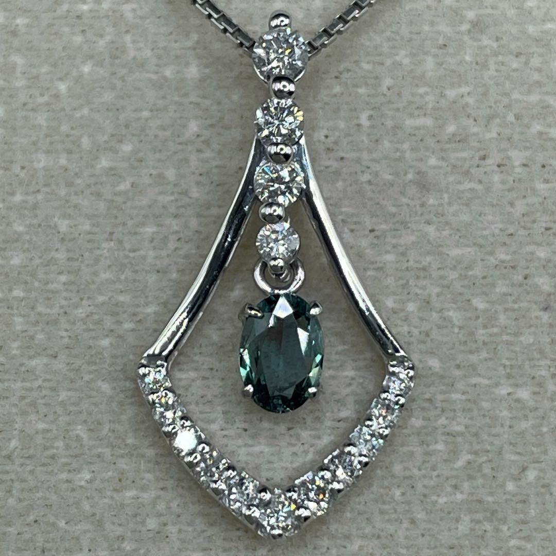 JA161★高級 アレキサンドライト0.22ct D pt ヘッド 鑑別付