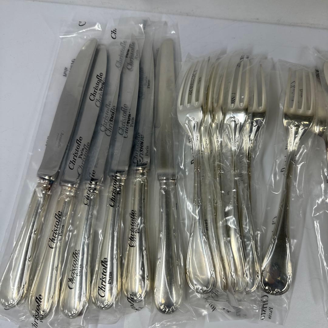クリストフル新品カトラリーセット42点　ケース付　2963g 東Y7-0418②