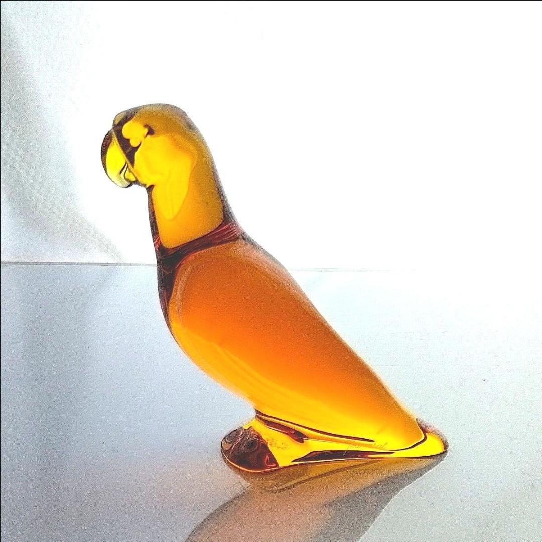 【新品】バカラ　鳥　 オウム 　動物　 置物 　バード オブジェ　クリスタル
