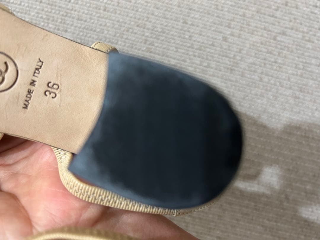未使用　CHANEL スリングバックサンダル