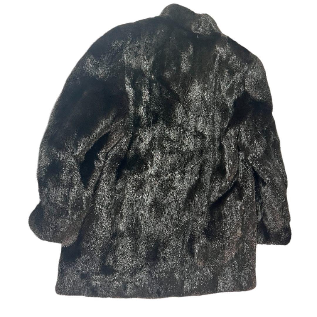 SAGA MINK Real Mink Coat L black 本毛皮