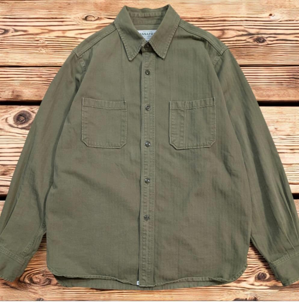 SASSAFRAS ササフラス ヘリンボーン ワーク ジャケット カバーオール