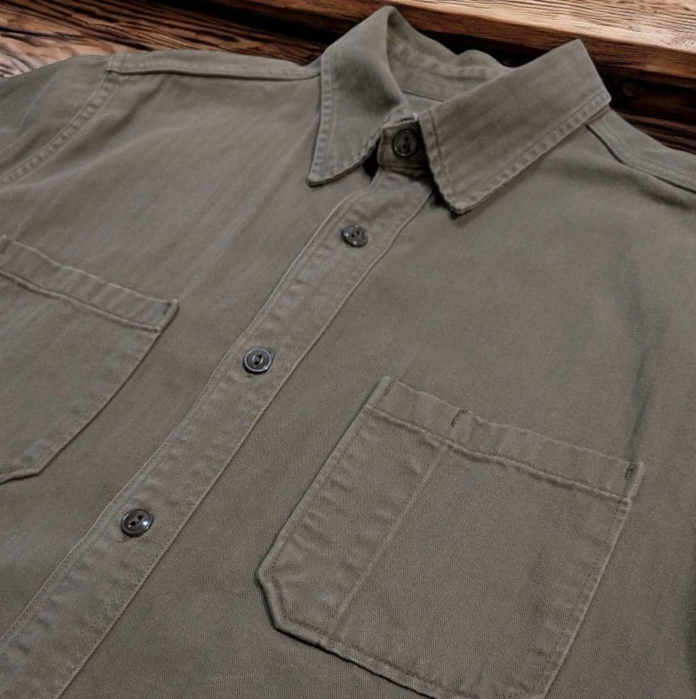 SASSAFRAS ササフラス ヘリンボーン ワーク ジャケット カバーオール