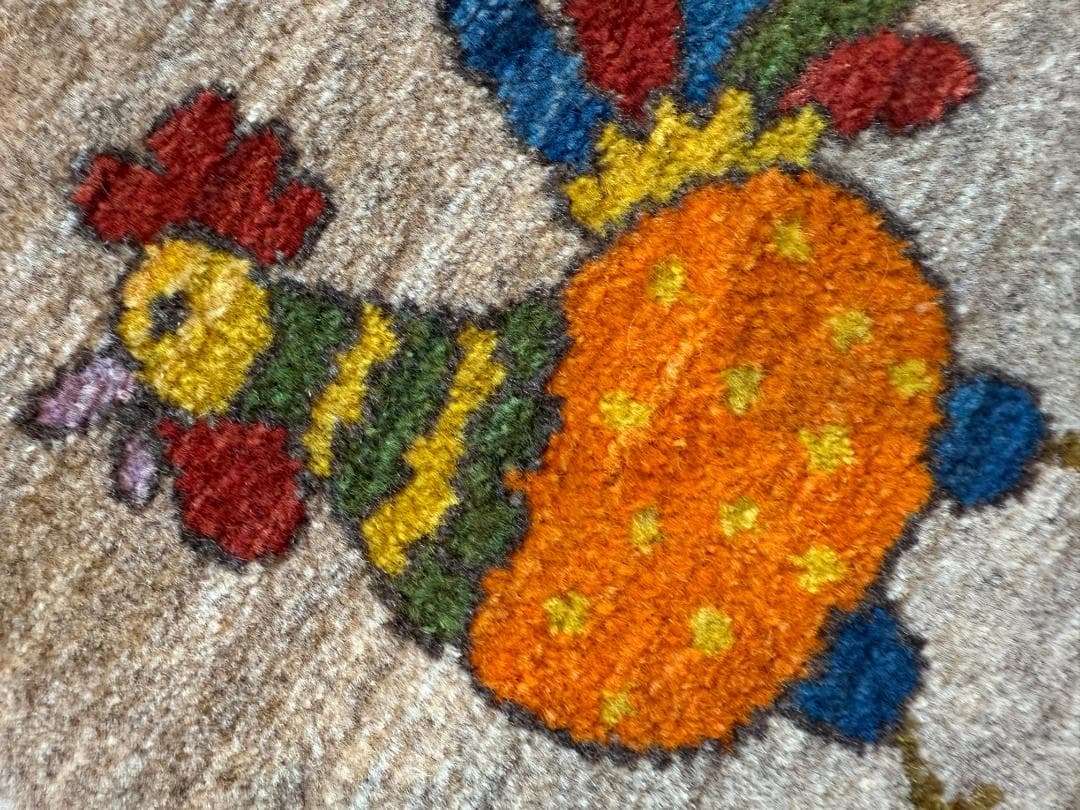 手織りペルシャギャッベ チェアマット 42cm カシュクリイラン シラーズ産