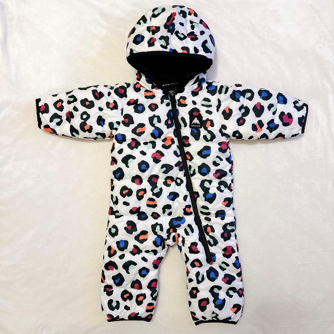 BURTON ベビー　ホワイト・レオパード柄　スノーウェア　75cm