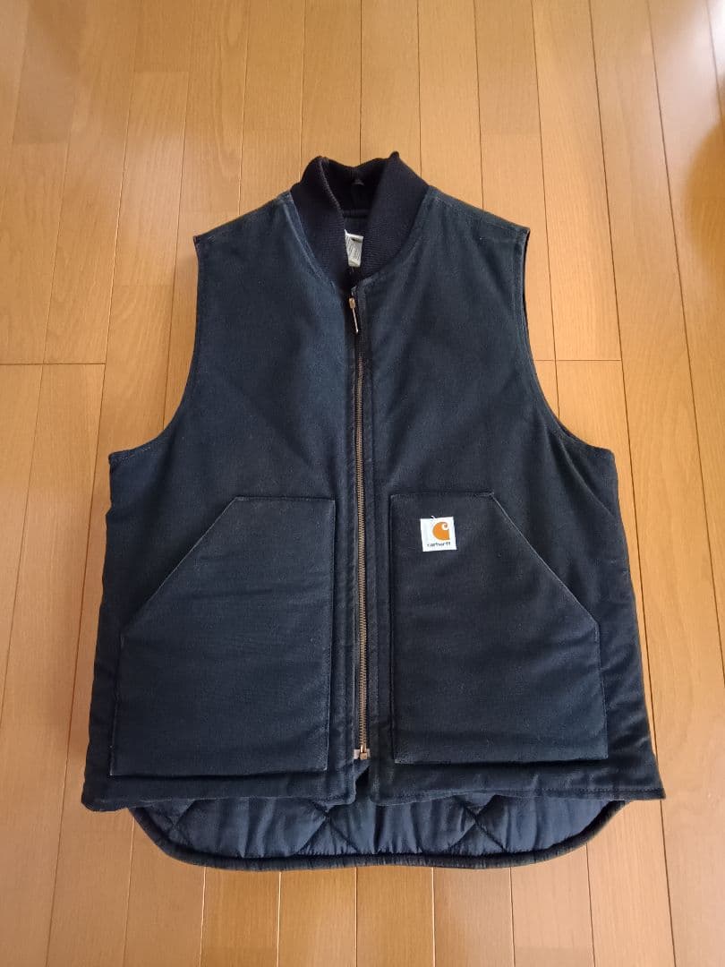 【やっぱり健康】Carhartt ダックベスト ブラック ベスト