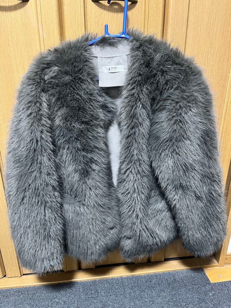 otte ノーカラーグレーファージャケット