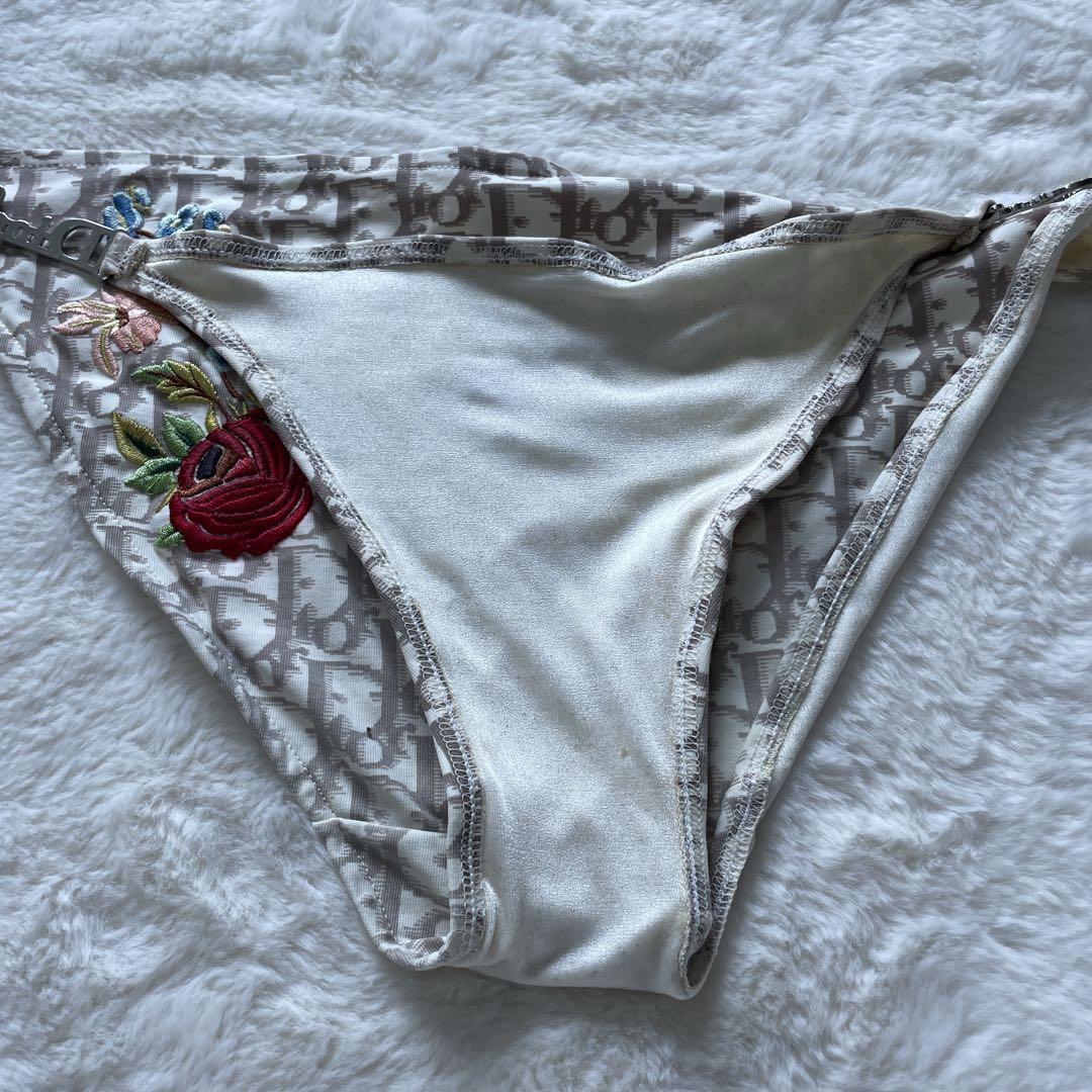 クリスチャンディオール トロッター水着 ビキニ 刺繍入り チャーム付き