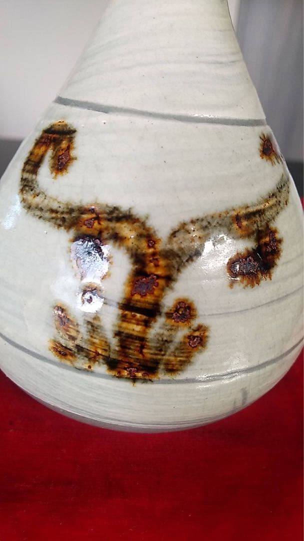 李朝 朝鮮美術 韓国美術　鶏龍山徳利 高麗 刷目 茶道具　古美術　酒器