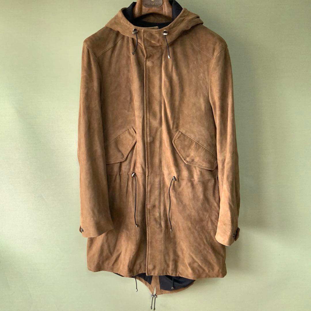 EMMETI エンメティ スエードモッズコート 44 ブラウン イタリア製