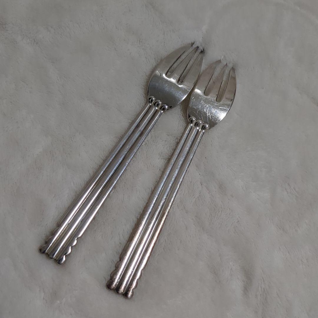 高級ピュイフォルカ　Puiforcat　フォーク　シルバープレート　2本セット